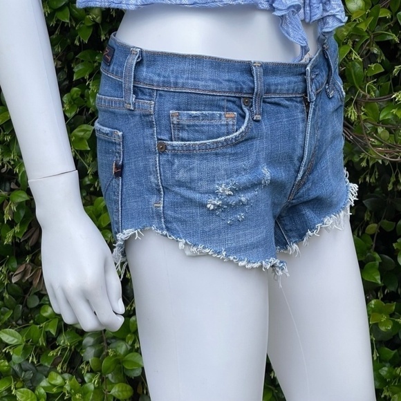 Citizens Of Humanity DIY Cut Off Distressed Denim Shorts - Picture 10 of 10